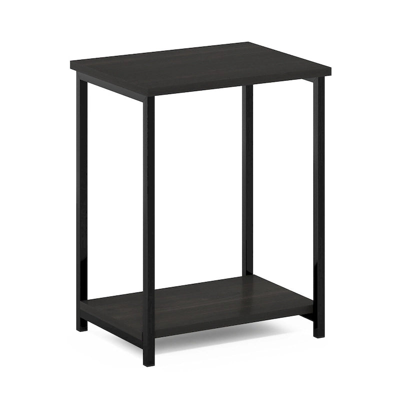 Simplistic Industrial Metal Frame End Table, 1-Pack, Espresso
