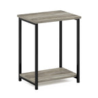 Simplistic Industrial Metal Frame End Table, 1-Pack, Espresso