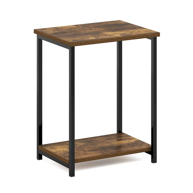 Simplistic Industrial Metal Frame End Table, 1-Pack, Espresso