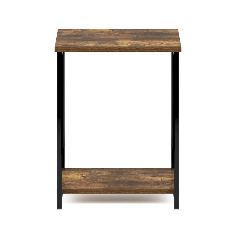 Simplistic Industrial Metal Frame End Table, 1-Pack, Espresso