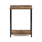 Simplistic Industrial Metal Frame End Table, 1-Pack, Espresso