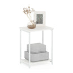 Simplistic Industrial Metal Frame End Table, 1-Pack, Espresso