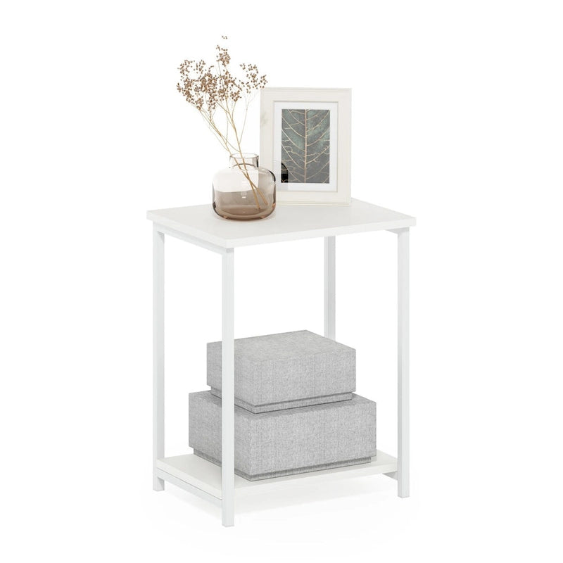 Simplistic Industrial Metal Frame End Table, 1-Pack, Espresso
