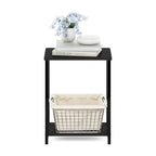 Simplistic Industrial Metal Frame End Table, 1-Pack, Espresso