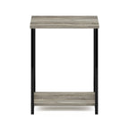 Simplistic Industrial Metal Frame End Table, 1-Pack, Espresso