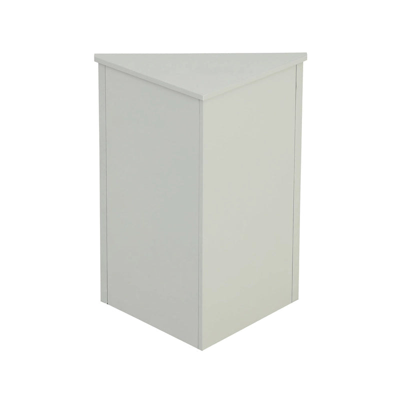 32 Wood 2-door Bathroom Corner Cabinet with Adjustable Shelves