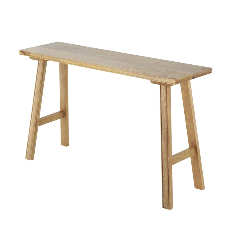 Mango Wood Handmade Traditional Home Bench - Brown
